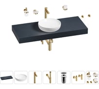 Раковина Wellsee 42 см со столешницей 120 смChalice Perfectionв наборе 10 в 1 201010253