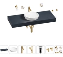 Раковина Wellsee 42 см со столешницей 120 смChalice Perfectionв наборе 10 в 1 201010258