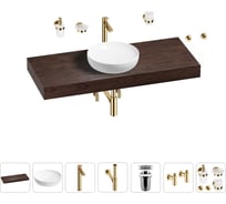 Раковина Wellsee 42 см со столешницей 120 смChalice Perfectionв наборе 10 в 1 201010293