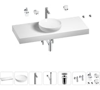 Раковина 42 см со столешницей 120 см Wellsee Chalice Perfection в наборе 10 в 1 201010311