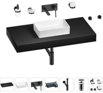 Раковина Wellsee 42 см со столешницей 100 смPure BY201010887 в наборе 9 в 1 201010887