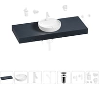 Раковина Wellsee 42 см со столешницей 120 смChalice Perfectionв наборе 10 в 1 201010610