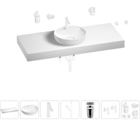 Раковина 42 см со столешницей 120 см Wellsee Chalice Perfection в наборе 10 в 1 201010640