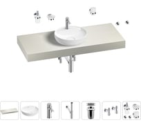Раковина Wellsee 42 см со столешницей 120 смChalice Perfectionв наборе 10 в 1 201010596