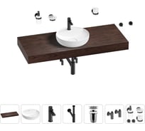 Раковина Wellsee 42 см со столешницей 120 смChalice Perfectionв наборе 10 в 1 201010627