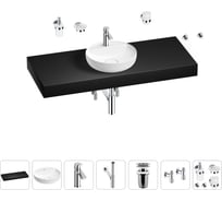 Раковина 42 см со столешницей 120 см Wellsee Chalice Perfection в наборе 10 в 1 201010641