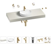 Раковина Wellsee 42 см со столешницей 120 смChalice Perfectionв наборе 10 в 1 201010593