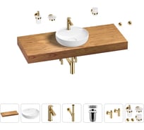 Раковина 42 см со столешницей 120 см Wellsee Chalice Perfection в наборе 10 в 1 201010613