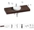 Раковина Wellsee 42 см со столешницей 120 смChalice Perfectionв наборе 10 в 1 201010626 1