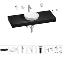 Раковина 42 см со столешницей 120 см Wellsee Chalice Perfection в наборе 10 в 1 201010331