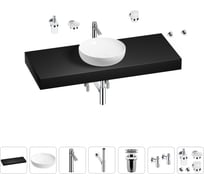 Раковина 42 см со столешницей 120 см Wellsee Chalice Perfection в наборе 10 в 1 201010336