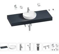 Раковина Wellsee 42 см со столешницей 120 смChalice Perfectionв наборе 10 в 1 201010601