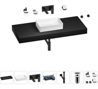 Раковина 42 см со столешницей 120 см Wellsee Pure BY Wellsee в наборе 9 в 1 201010972