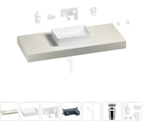 Раковина Wellsee 42 см со столешницей 120 смPure BY201010900 в наборе 9 в 1 201010900