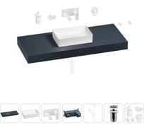 Раковина Wellsee 42 см со столешницей 120 смPure BY201010915 в наборе 9 в 1 201010915