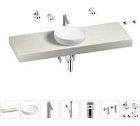 Раковина Wellsee 42 см со столешницей 140 смChalice Perfectionв наборе 10 в 1 201010356