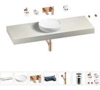 Раковина Wellsee 42 см со столешницей 140 смChalice Perfectionв наборе 9 в 1 201010364