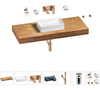 Раковина 42 см со столешницей 120 см Wellsee Pure BY Wellsee в наборе 9 в 1 201010929