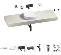 Раковина Wellsee 42 см со столешницей 140 смChalice Perfectionв наборе 9 в 1 201010367