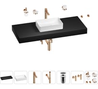 Раковина 42 см со столешницей 120 см Wellsee Pure BY Wellsee в наборе 10 в 1 201010969