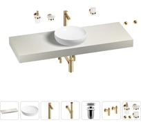 Раковина Wellsee 42 см со столешницей 140 смChalice Perfectionв наборе 10 в 1 201010353