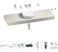 Раковина Wellsee 42 см со столешницей 140 смChalice Perfectionв наборе 9 в 1 201010361