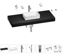 Раковина 42 см со столешницей 120 см Wellsee Pure BY Wellsee в наборе 10 в 1 201010966