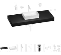 Раковина 42 см со столешницей 120 см Wellsee Pure BY Wellsee в наборе 10 в 1 201010970