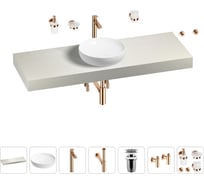Раковина Wellsee 42 см со столешницей 140 смChalice Perfectionв наборе 10 в 1 201010354