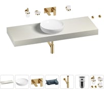 Раковина Wellsee 42 см со столешницей 140 смChalice Perfectionв наборе 9 в 1 201010363