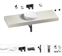 Раковина Wellsee 42 см со столешницей 140 смChalice Perfectionв наборе 9 в 1 201010362