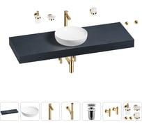 Раковина 42 см со столешницей 140 см Wellsee Chalice Perfection в наборе 10 в 1 201010373