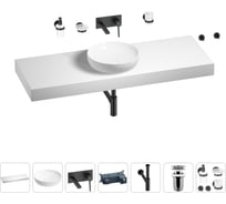 Раковина 42 см со столешницей 140 см Wellsee Chalice Perfection в наборе 9 в 1 201010447