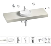 Раковина Wellsee 42 см со столешницей 140 смChalice Perfectionв наборе 10 в 1 201010651