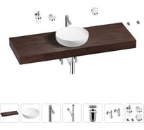 Раковина Wellsee 42 см со столешницей 140 смChalice Perfectionв наборе 10 в 1 201010416