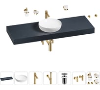 Раковина 42 см со столешницей 140 см Wellsee Chalice Perfection в наборе 10 в 1 201010378
