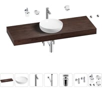 Раковина Wellsee 42 см со столешницей 140 смChalice Perfectionв наборе 10 в 1 201010411