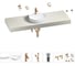Раковина Wellsee 42 см со столешницей 140 смChalice Perfectionв наборе 10 в 1 201010654 1