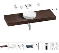 Раковина Wellsee 42 см со столешницей 140 смChalice Perfectionв наборе 9 в 1 201010426