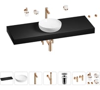 Раковина 42 см со столешницей 140 см Wellsee Chalice Perfection в наборе 10 в 1 201010454