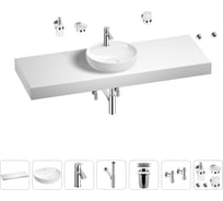 Раковина 42 см со столешницей 140 см Wellsee Chalice Perfection в наборе 10 в 1 201010691