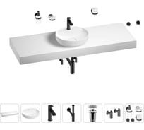 Раковина 42 см со столешницей 140 см Wellsee Chalice Perfection в наборе 10 в 1 201010692