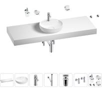 Раковина 42 см со столешницей 140 см Wellsee Chalice Perfection в наборе 10 в 1 201010696