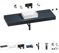 Раковина 42 см со столешницей 140 см Wellsee Pure BY Wellsee в наборе 9 в 1 201011002