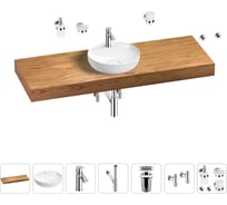 Раковина Wellsee 42 см со столешницей 140 смChalice Perfectionв наборе 10 в 1 201010671