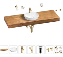 Раковина Wellsee 42 см со столешницей 140 смChalice Perfectionв наборе 10 в 1 201010678