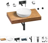 Раковина 42 см со столешницей 80 см Wellsee Chalice Perfection в наборе 9 в 1 201010047