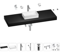 Раковина 42 см со столешницей 140 см Wellsee Pure BY Wellsee в наборе 10 в 1 201011056