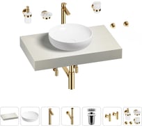 Раковина Wellsee 42 см со столешницей 80 смChalice Perfectionв наборе 10 в 1 201009993