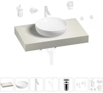 Раковина Wellsee 42 см со столешницей 80 смChalice Perfectionв наборе 10 в 1 201010000